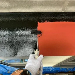 庇中塗り