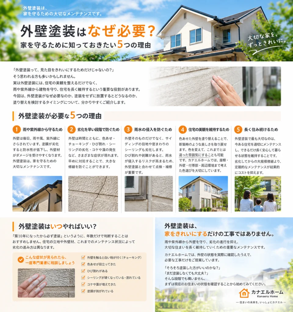 外壁塗装はなぜ必要?について