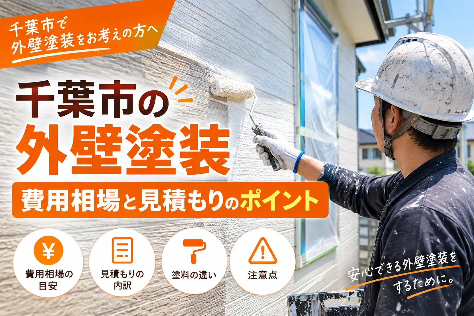 千葉市の外壁塗装の費用相場は？価格の内訳と見積もりの注意点を解説！